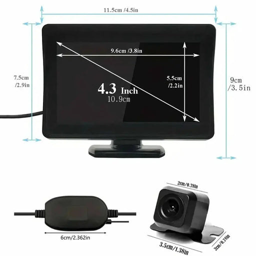 Wireless 4.3" Rear View Monitor & Parking Kit by Habicare