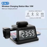 Digital Alarm Clock Wireless Charger – 3W/5W/7.5W/10W Multifunction Charger by techplus