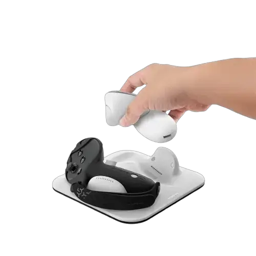 Wireless Charging Dock + G3 Controller Grips for Meta Quest 3/3S by Habicare