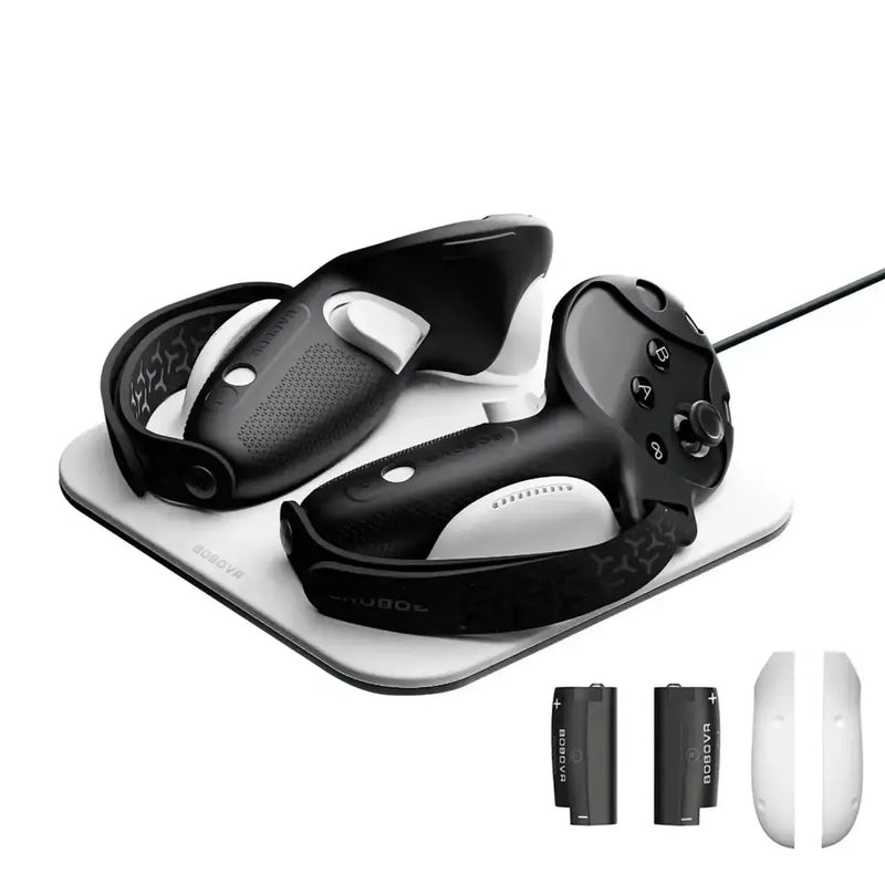 Wireless Charging Dock + G3 Controller Grips for Meta Quest 3/3S by Habicare