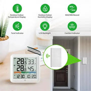 Wireless Indoor-Outdoor Weather Station with Remote Sensor (available in Black & White) by Habicare