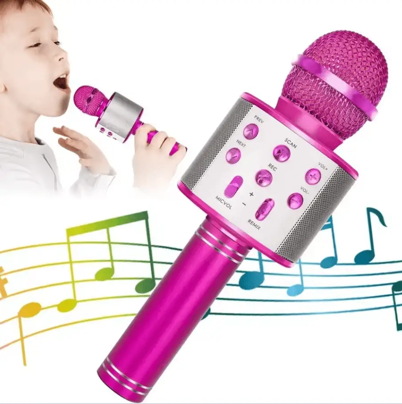 Wireless Bluetooth Karaoke Microphone– 5-in-1 Portable Mic by techplus