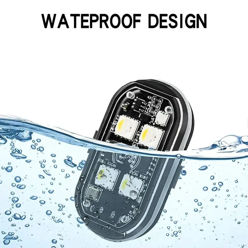 Wireless LED Strobe Lights – 8-Color Rechargeable Anti-Collision Warning Lights by Habicare