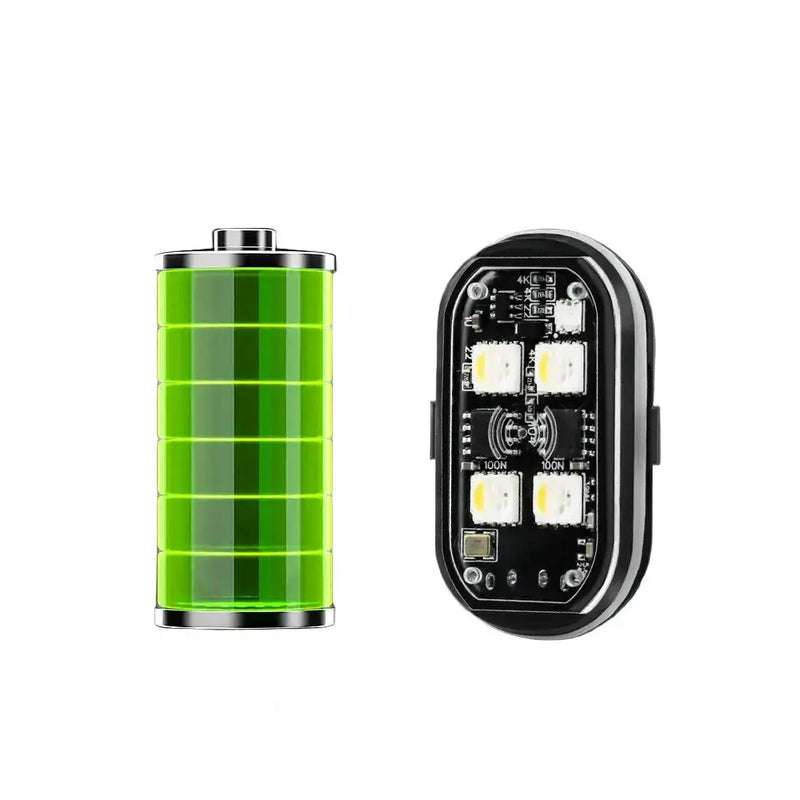 Wireless LED Strobe Lights – 8-Color Rechargeable Anti-Collision Warning Lights by Habicare