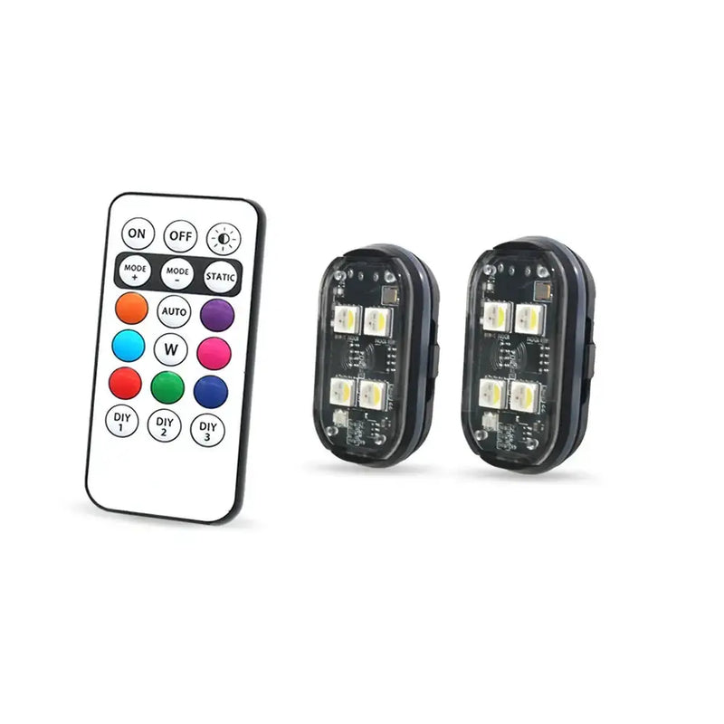 Wireless LED Strobe Lights – 8-Color Rechargeable Anti-Collision Warning Lights by Habicare