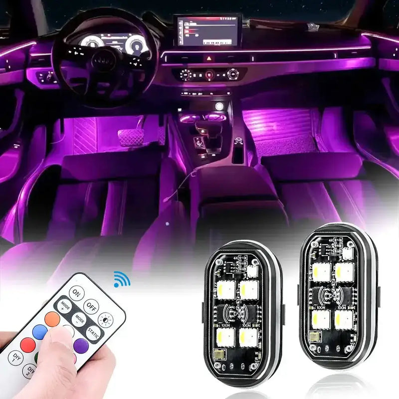 Wireless LED Strobe Lights – 8-Color Rechargeable Anti-Collision Warning Lights by Habicare