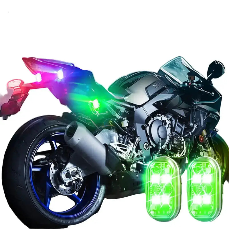 Wireless LED Strobe Lights – 8-Color Rechargeable Anti-Collision Warning Lights by Habicare