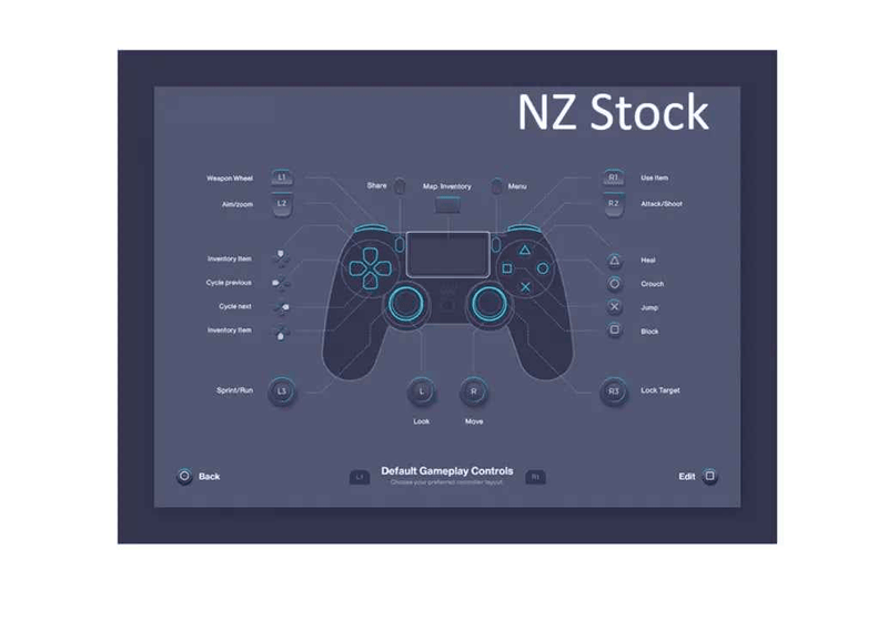 techplus PS4 Controller - Navy Blue Navy Blue PS4 Wireless Controller Compatible PS4 Pro
