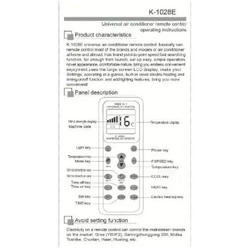 Wireless Remote Control (Heat Pump / AC Unit) by Habicare