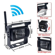 Wireless Reverse Camera Kit – 7" Monitor for Trucks, Buses & RVs with IR Night Vision by Habicare