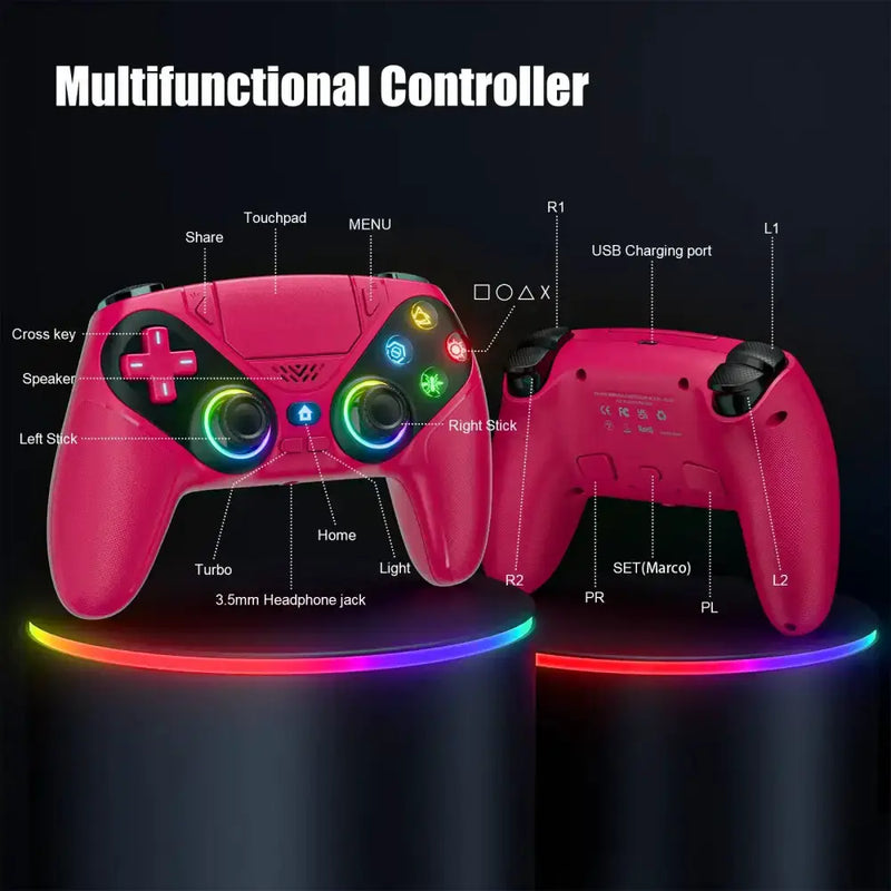Wireless RGB Controller for PS5/PS5 Pro/PC (4 colours available) by Habicare