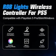 Wireless RGB Controller for PS5/PS5 Pro/PC (4 colours available) by Habicare