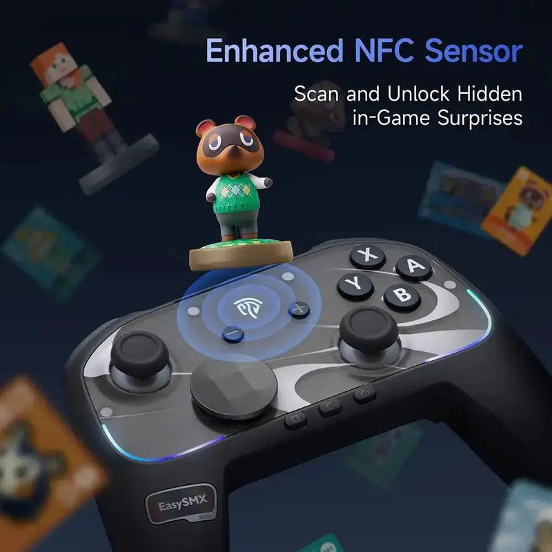 Wireless RGB Gamepad – Switch 2/PC/Phone/TV, NFC, Gyro (available in Black & White) by Habicare