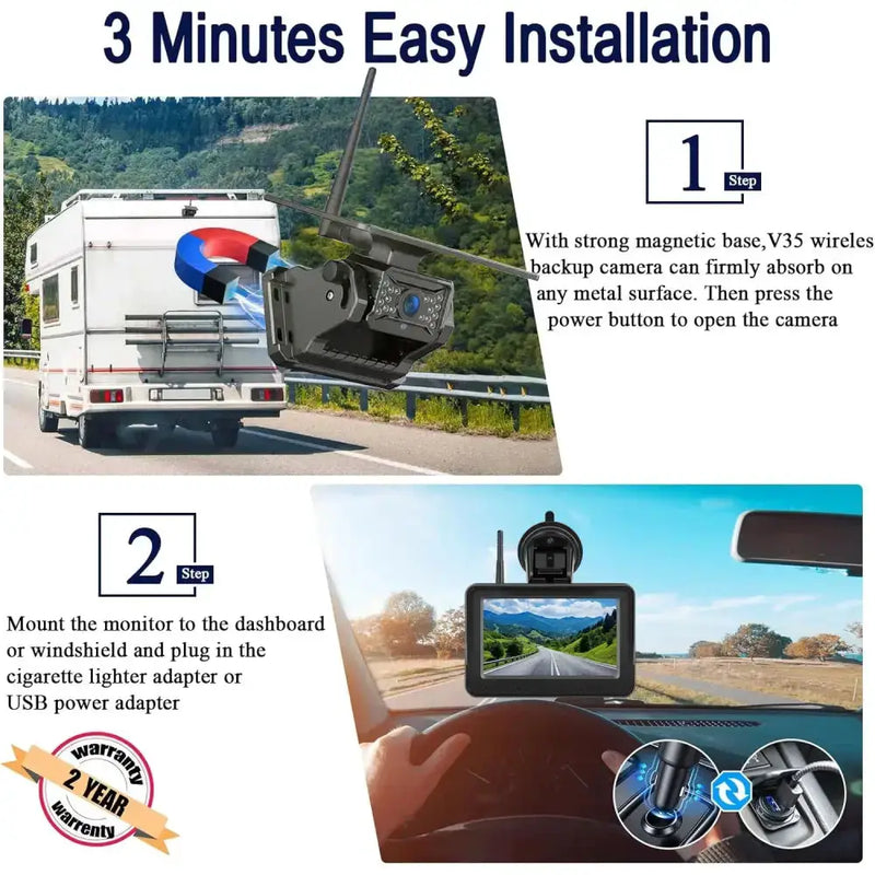 Wireless Solar – 5" Rear View Monitor by Habicare
