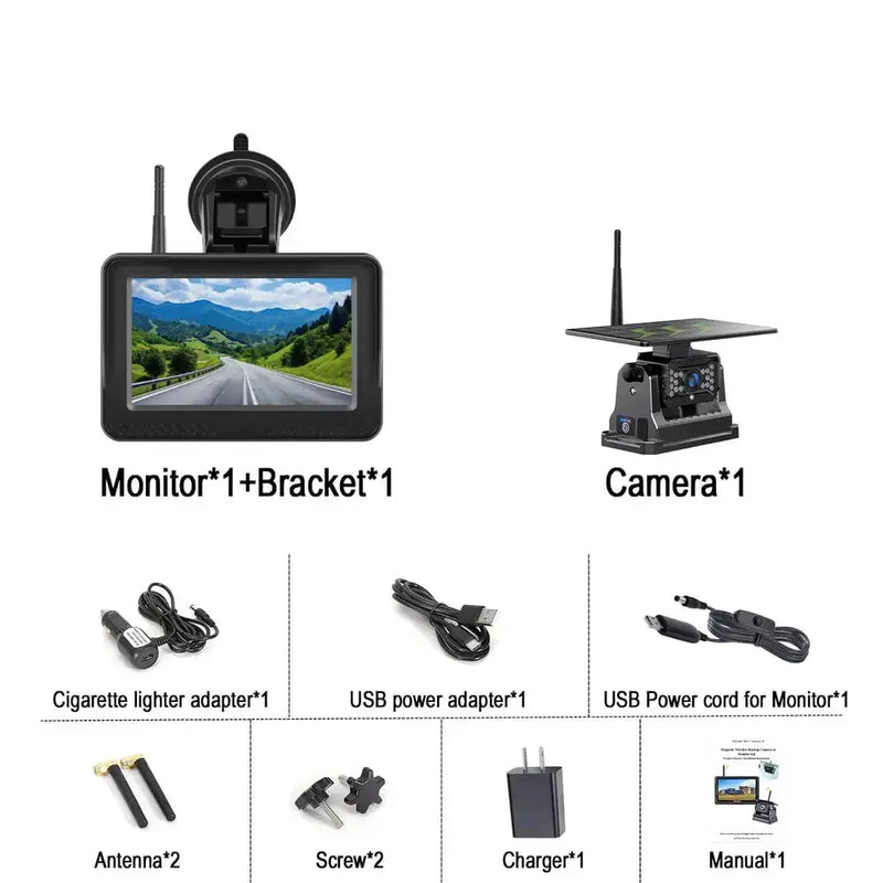 Wireless Solar – 5" Rear View Monitor by Habicare