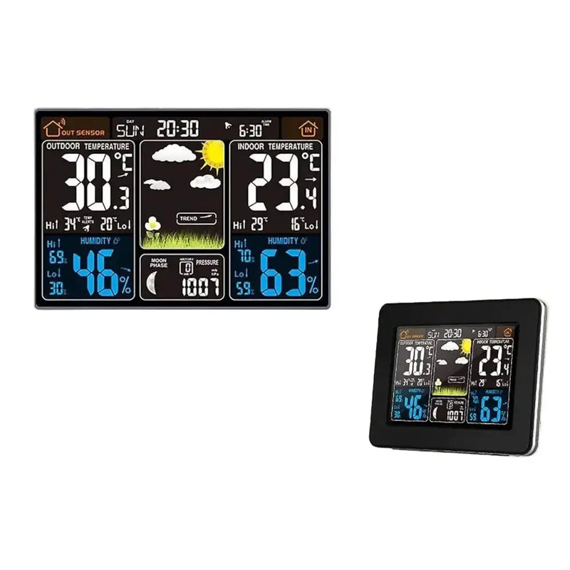 Wireless Weather Station with LCD Display & Clock by Habicare