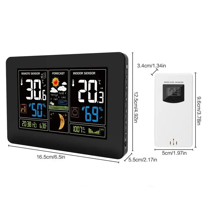 Wireless Weather Station with LCD Display & Clock by Habicare