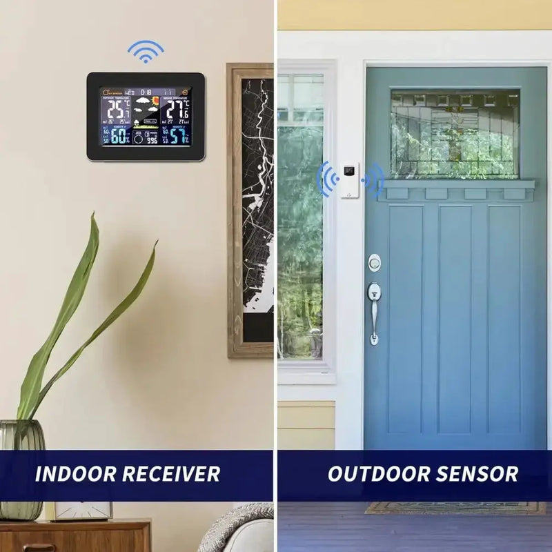 Wireless Weather Station with LCD Display & Clock by Habicare