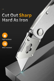 Heavy Duty All-Steel OUDISI Utility Knife for Electricians - SK5 Blade Aluminum Alloy Handle by Mead's Supply & Equipment Outfitters limited