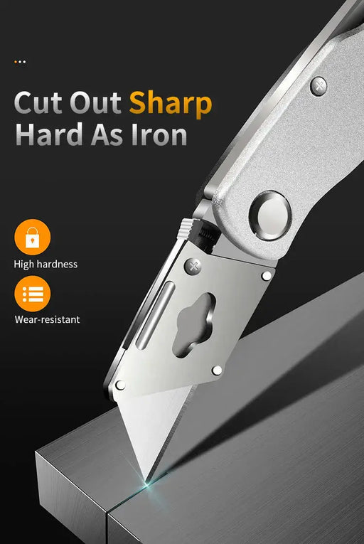 Heavy Duty All-Steel OUDISI Utility Knife for Electricians - SK5 Blade Aluminum Alloy Handle by Mead's Supply & Equipment Outfitters limited