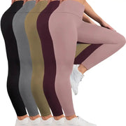 Women's Fleece-Lined Thermal Leggings – High-Waisted (5-Pack) by Habicare
