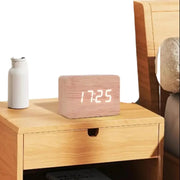 Wooden LED Digital Alarm Clock with Temperature Display & Night Light (4 colours available) by Habicare