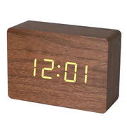 Wooden LED Digital Alarm Clock with Temperature Display & Night Light (4 colours available) by 9eight5