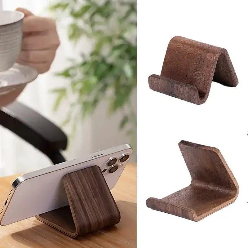 Wooden Phone & Business Card Holder (available in 2 designs) by Habicare