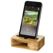 Wooden Phone Stand with Passive Speaker Amplifier by Habicare