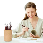Wooden Pottery Clay Sculpting Tool Set (6 piece) by Habicare
