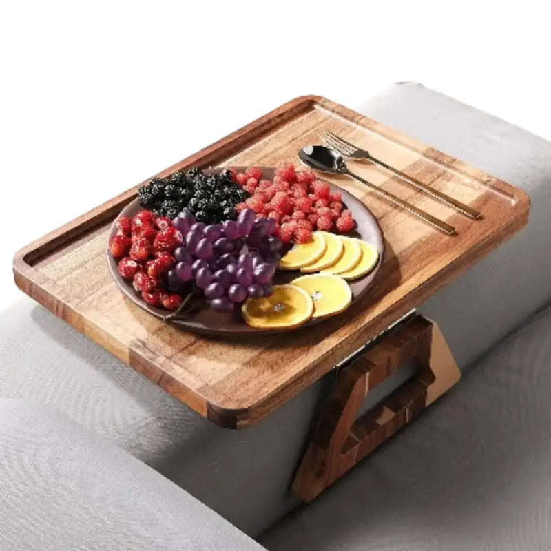 Wooden Sofa Clip-on Armrest Tray by Habicare