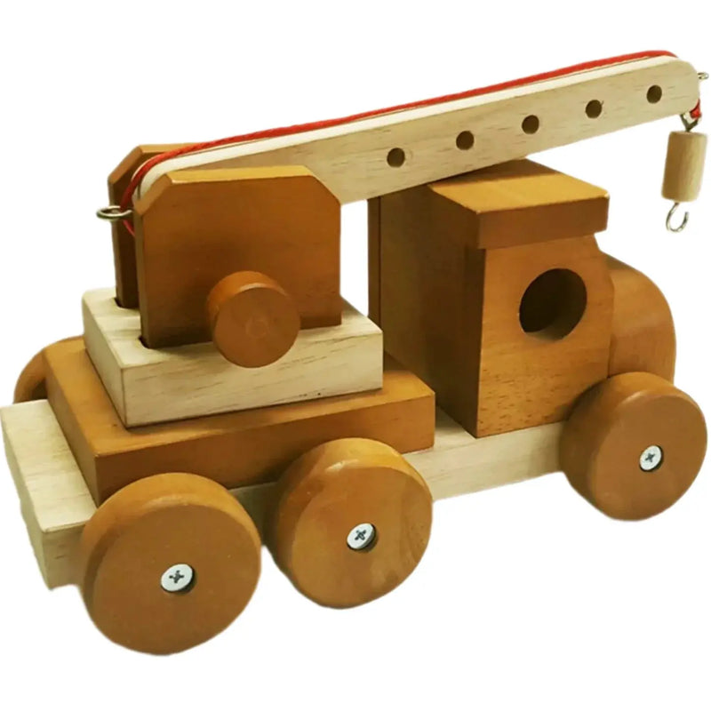 Wooden Crane Truck - QToys | Wooden Toy NZ by Curious Moonbeam