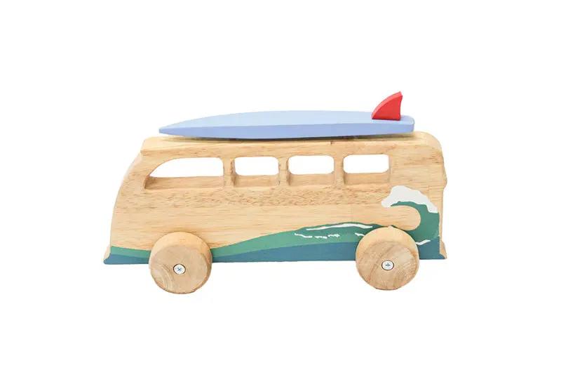 Wooden Surfing Van - QToys | Wooden Toy NZ by Curious Moonbeam