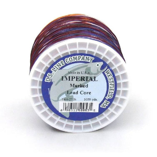 Woodstock Lead Core Line 18lb 1000yd Bulk spool with color changes every 10 yards. High-quality fishing line.