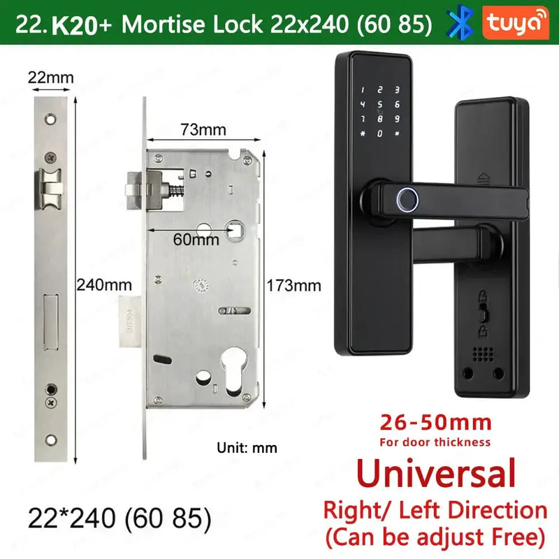 RAYKUBE K20 Biometric Fingerprint Door Lock by Habicare