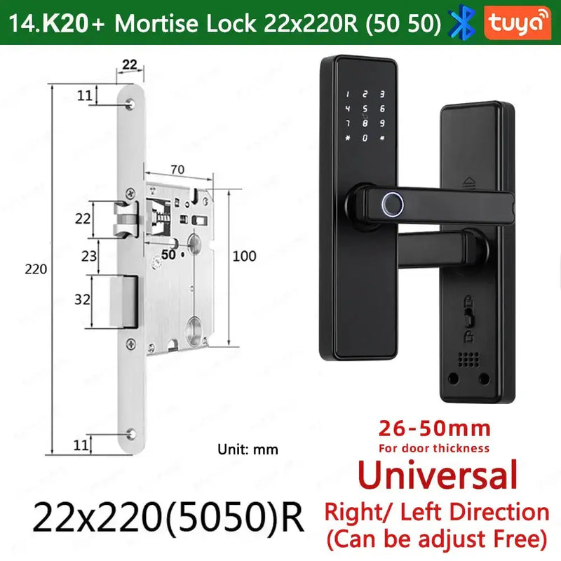 RAYKUBE K20 Biometric Fingerprint Door Lock by Habicare