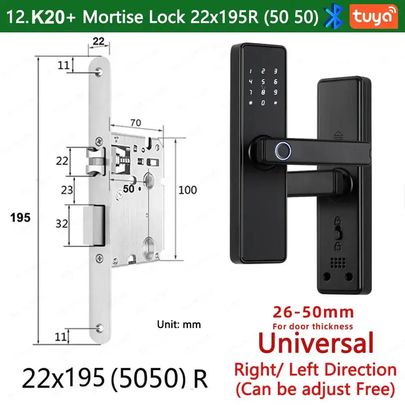 RAYKUBE K20 Biometric Fingerprint Door Lock by Habicare