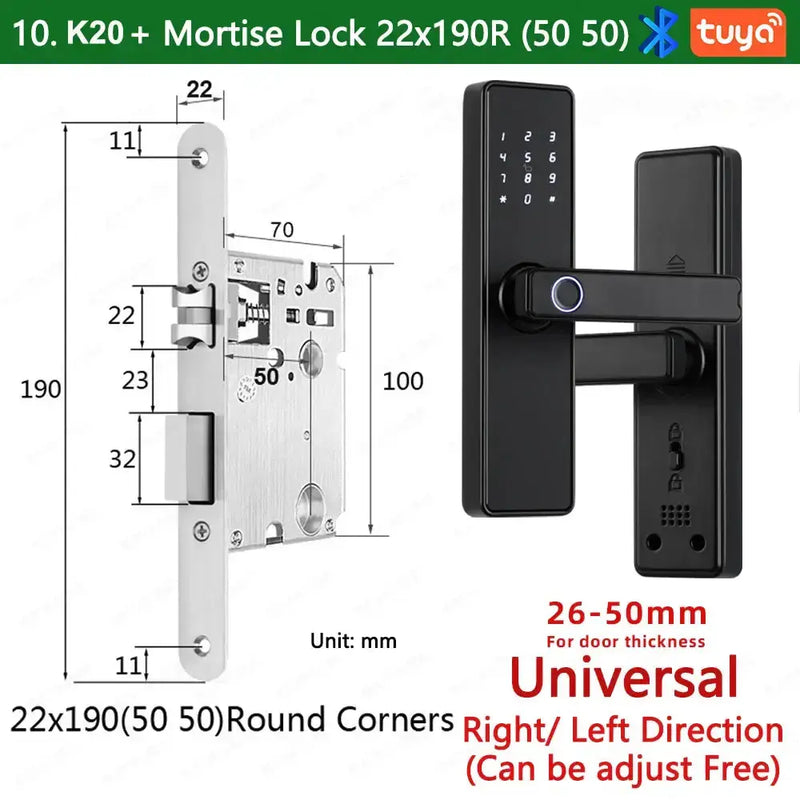 RAYKUBE K20 Biometric Fingerprint Door Lock by Habicare