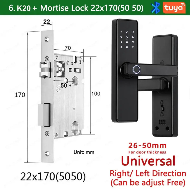 RAYKUBE K20 Biometric Fingerprint Door Lock by Habicare