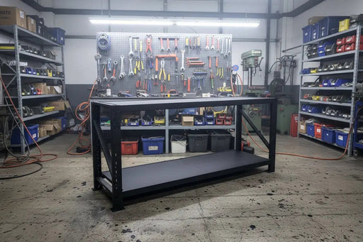 BLACK - Heavy Duty Shelves / Workbench - 90X200X60CM by dealonline.co.nz