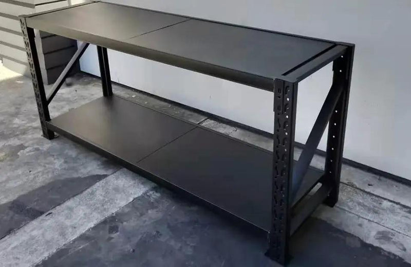 BLACK - Heavy Duty Shelves / Workbench - 90X200X60CM by dealonline.co.nz