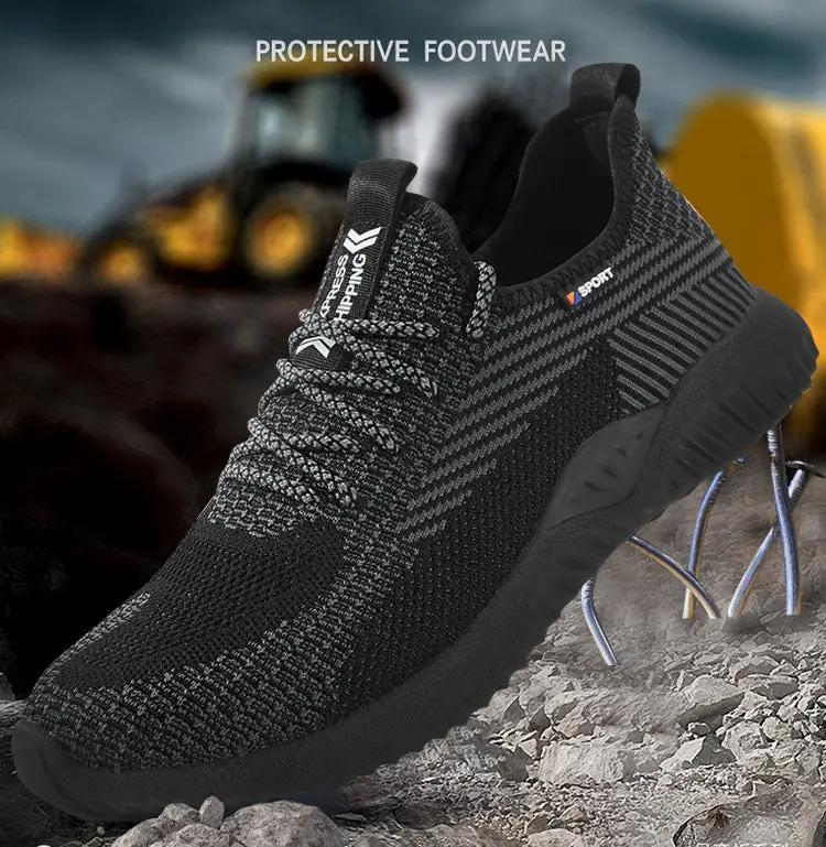 Steel Toe Work Shoes Anti Piercing Lightweight Sneakers Hiking Shoes Size 6 -12 by dealonline.co.nz