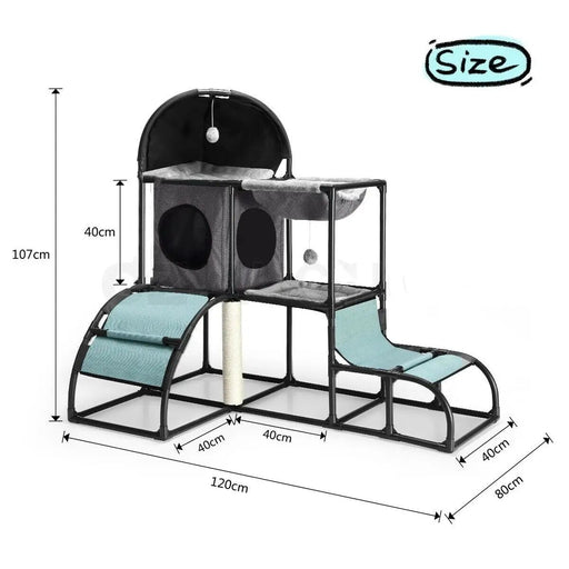Cat Tree Tower Post Scratcher Scratching Condo Play House by salelink.co.nz