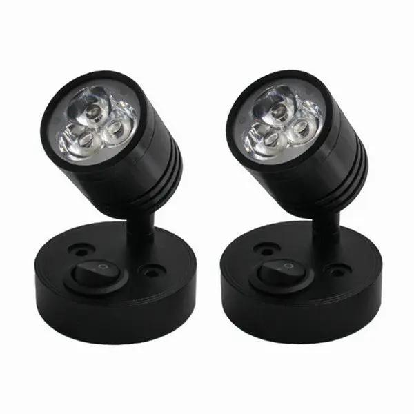 2Pcs 12V LED Interior Spot Reading Light Wall Lamp Switch For Caravan Camper by salelink.co.nz