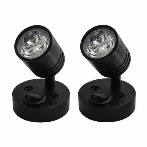 2Pcs 12V LED Interior Spot Reading Light Wall Lamp Switch For Caravan Camper by salelink.co.nz