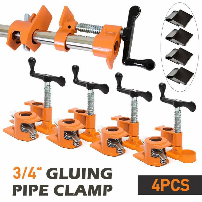 3/4'' Gluing Pipe Clamp 4 Pcs Heavy Duty WOODWORKING VICE TOOLS Wide Protect Pad – view 8