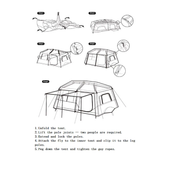 Family Tent Automatic Tent –Double Layers PU3000+ Waterproof,Two Bedroomsu LCF01620 by ECOTREK