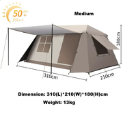 Family Tent Automatic Tent –Double Layers PU3000+ Waterproof,Two Bedroomsu LCF01620 by ECOTREK