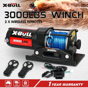 SportZone.co.nz Auto Accessories > Auto Accessories Others > Automotive Parts X Bull 3000LBS Electric Winch 12V With Synthetic Rope And 2 Wireless Remotes X Bull 3000LBS Electric Winch 12V With Synthetic Rope