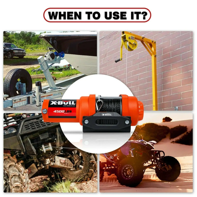 SportZone.co.nz Auto Accessories > Auto Accessories Others > Automotive Lifts & Hoists X Bull 4500LBS 12V Electric Winch With Synthetic Rope And Wireless Remote X Bull 4500Lbs 12V Electric Winch With Synthetic Rope